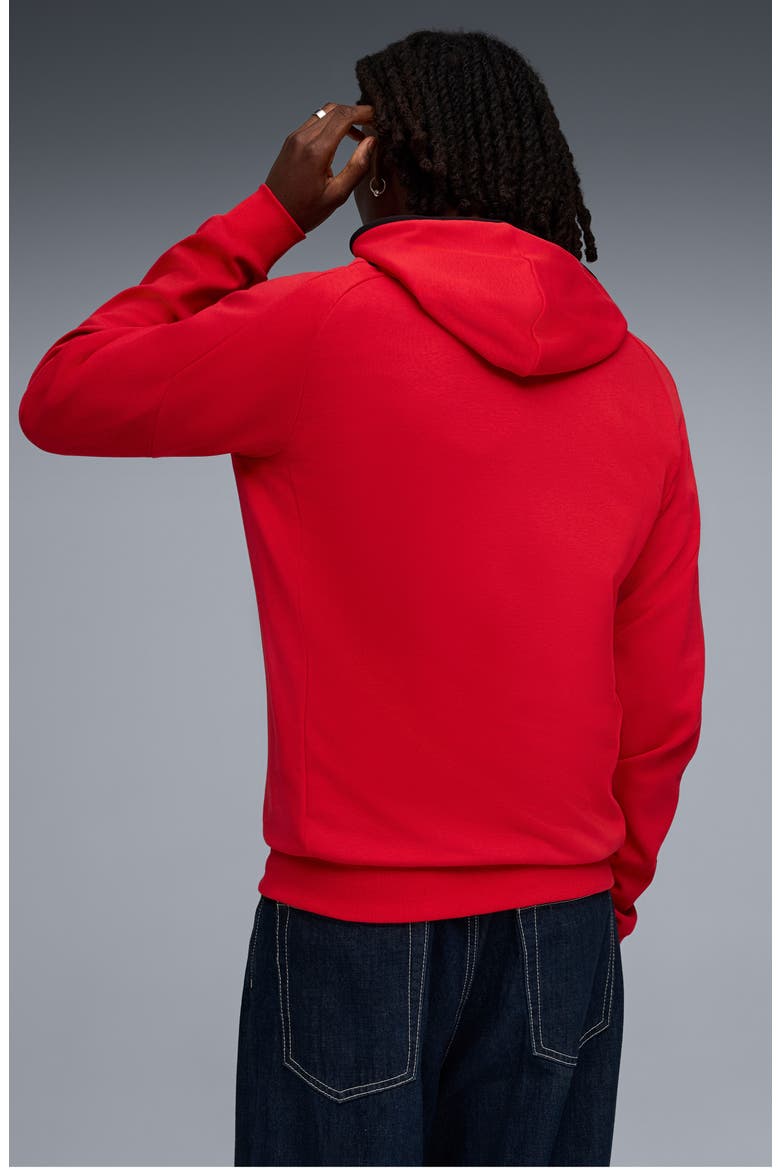 Ferrari Motosport Hooded Zip Front Sweatshirt, Alternate, color, ROSSO CORSA