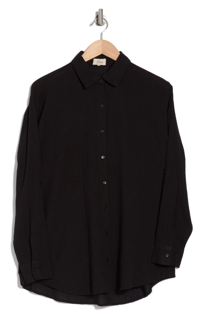 Elan Oversize Long Sleeve Cover-Up Button-Up Shirt, Alternate, color, 
