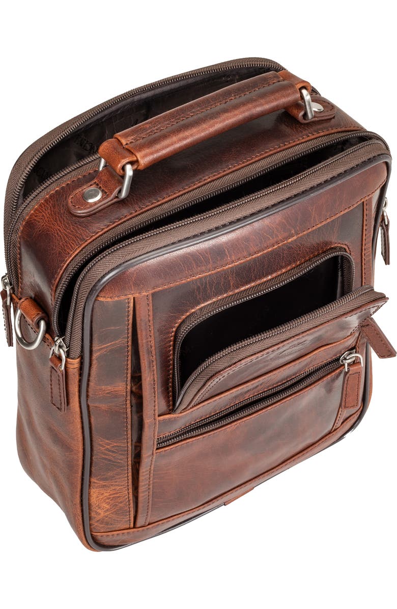 Mancini Buffalo Double Compartment Bag, Alternate, color, Brown