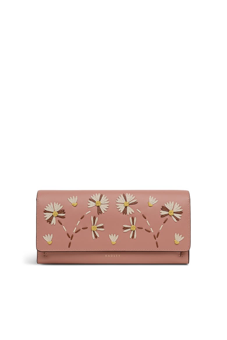 Picton Place - Floral Large Flapover Wallet, Main, color, Carnation