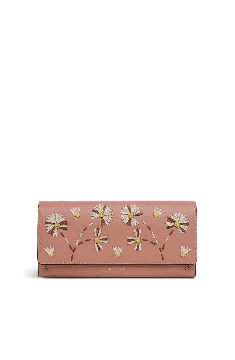 Radley Picton Place - Floral Large Flapover Wallet, Main, color, Carnation