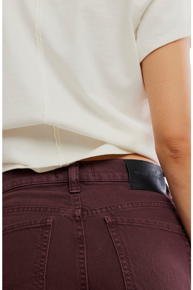 Double Knot High Waist Straight Leg Jeans, Alternate, color, PLUM