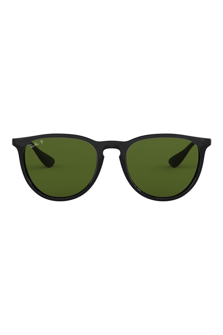 Erika 54mm Polarized Pilot Sunglasses, Main, color, BLACK GREEN