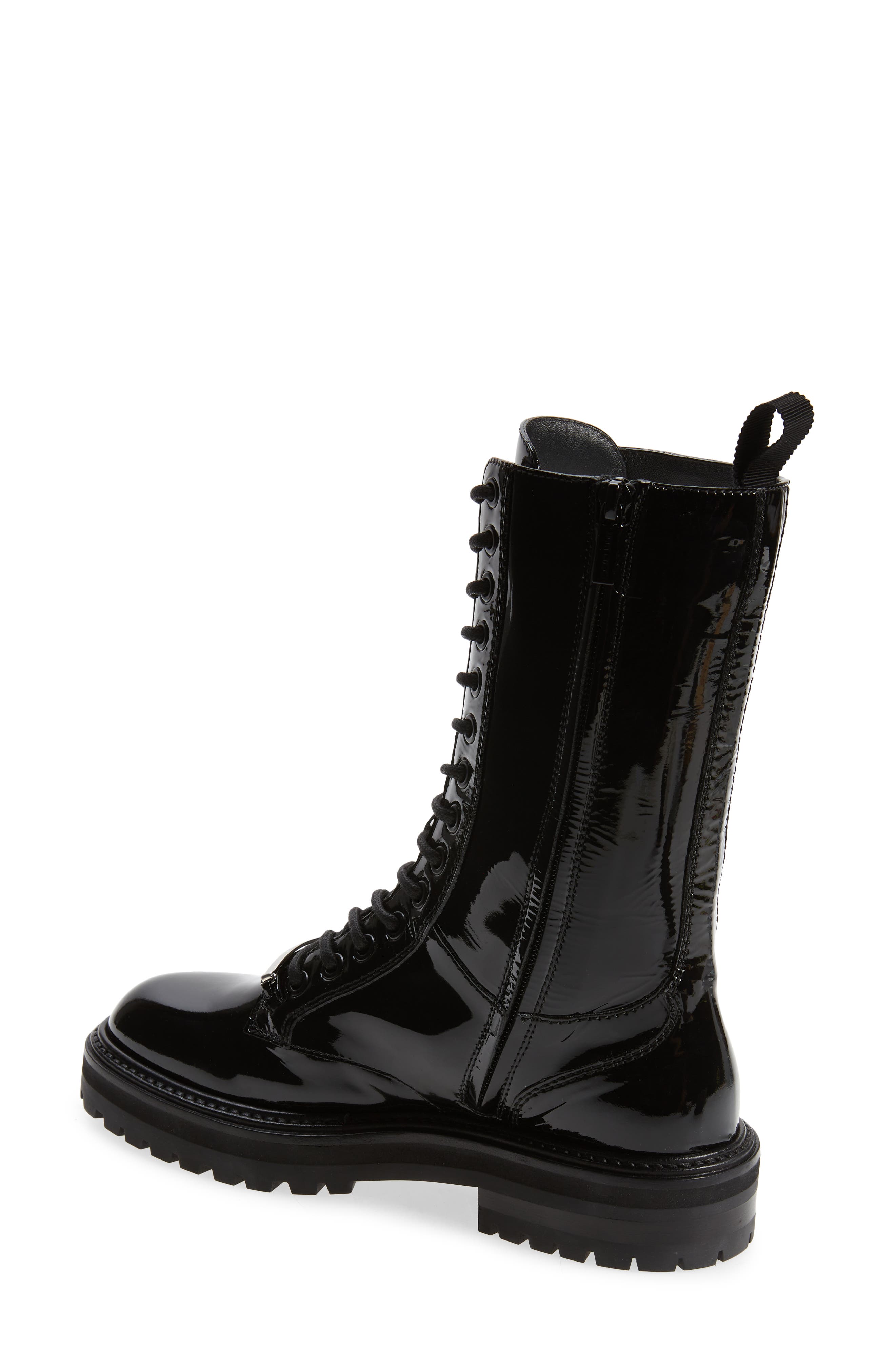 Jimmy Choo Cora Soft Patent Combat Boot, Alternate, color, 