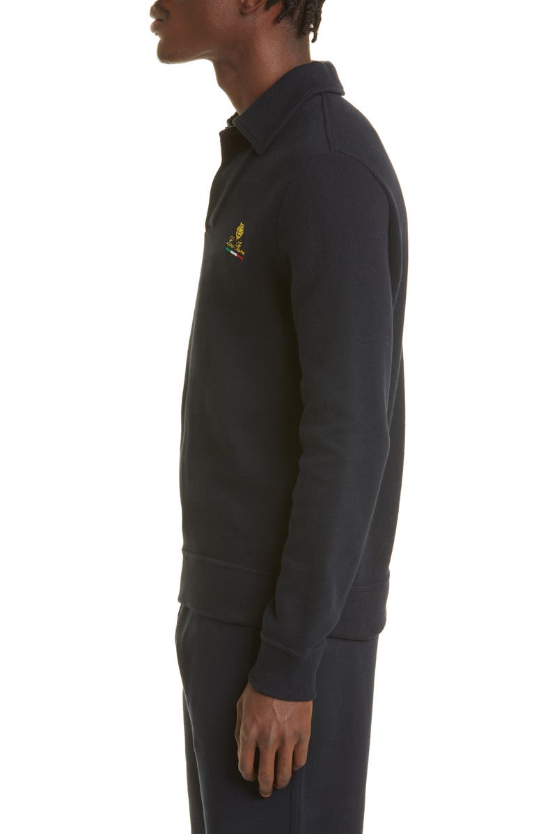 Loro Piana Horsey Long Sleeve Cotton Polo, Alternate, color,