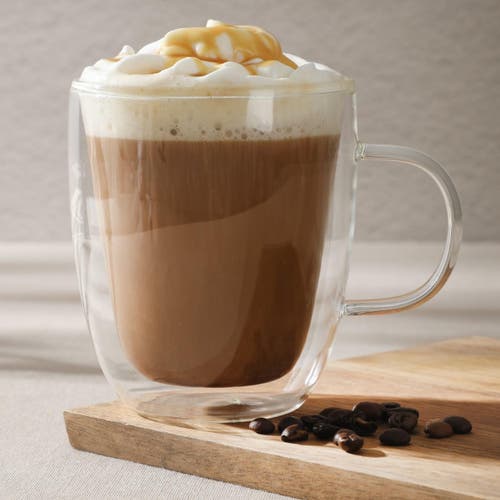 Mr Coffee Mr. Coffee Retro Machiatto 2 Piece 16 Ounce Double Wall Insulated Glass Mug Set In Transparent