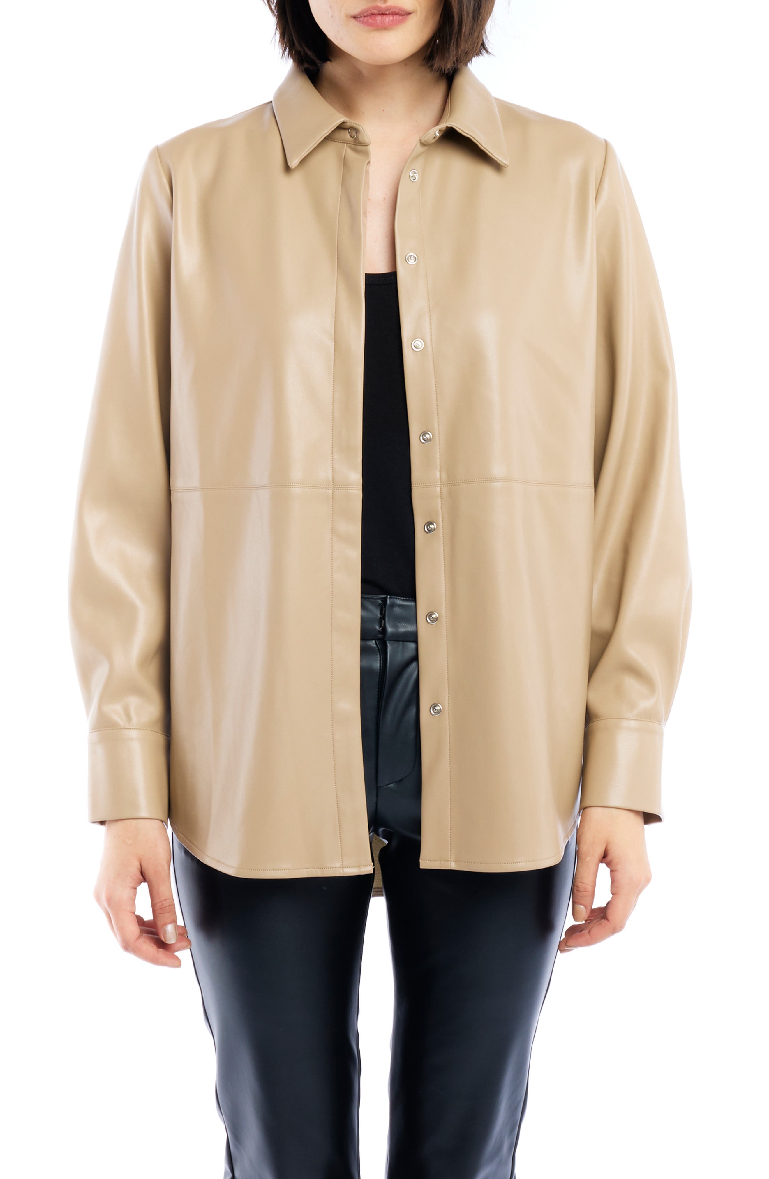 Max Faux Leather Shirt