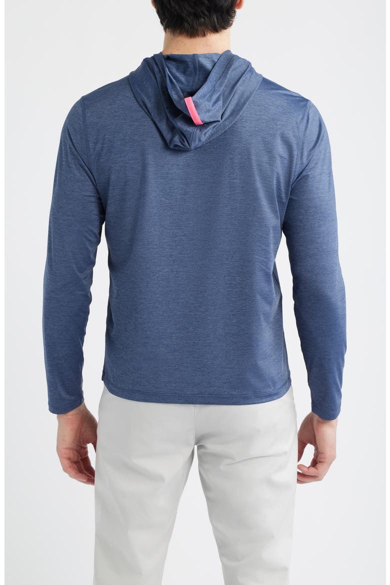 Mélange Ice Stretch Nylon Golf Hoodie, Alternate, color, TWILIGHT MELANGE