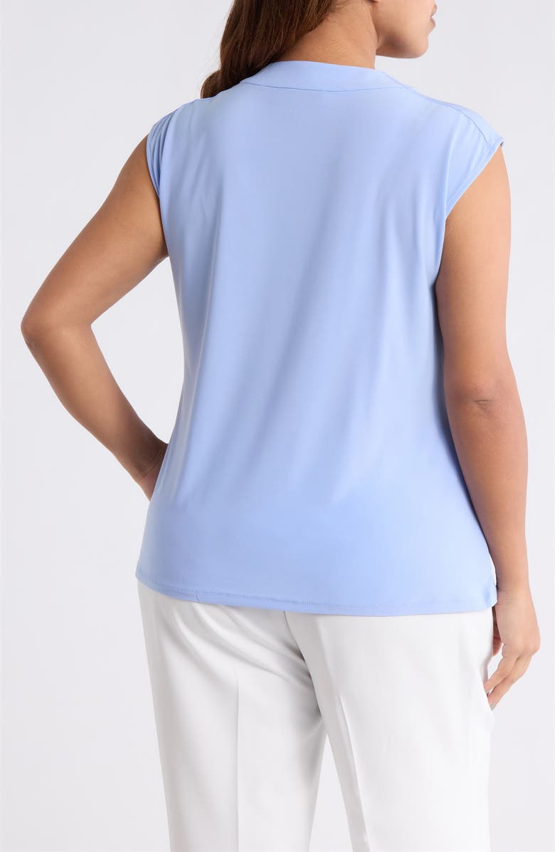 KASPER Cowl Neck Cap Sleeve Top, Alternate, color, Paris Bleu