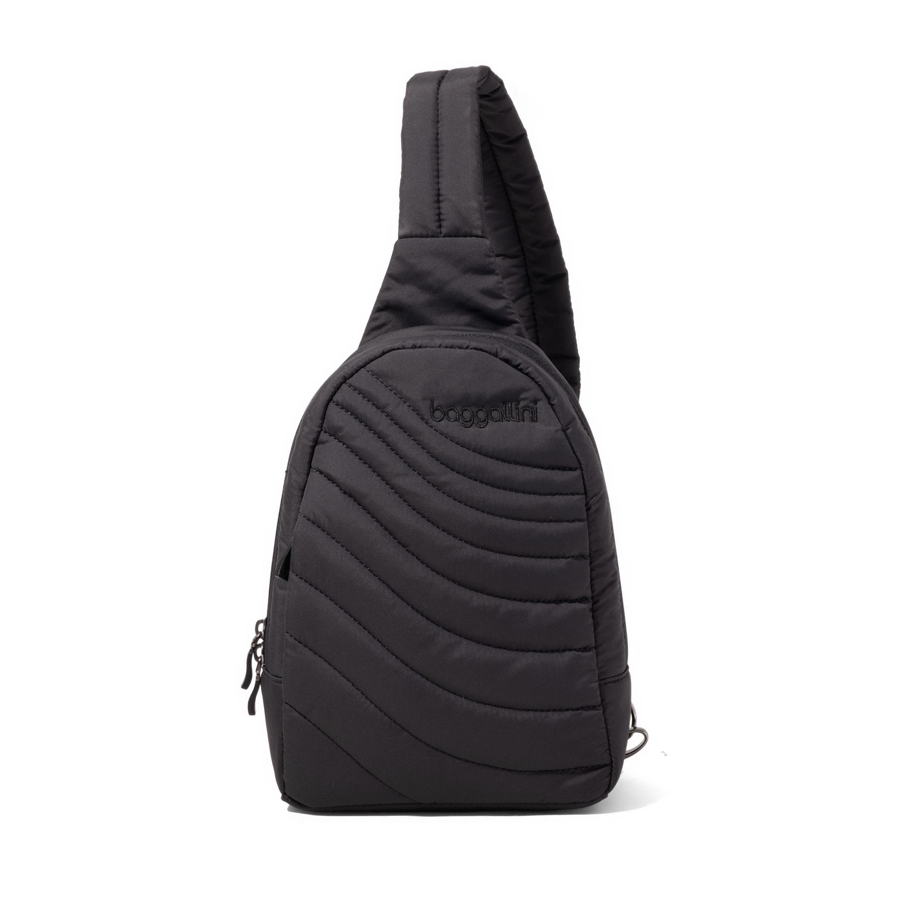 BAGGALLINI Set Wave Sling Bag, Main, color, Black Wave Puff