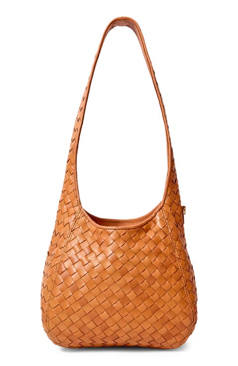 Medium Petit Bando Woven Leather Shoulder Bag