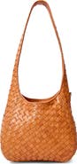 Clare V. Medium Petit Bando Woven Leather Shoulder Bag