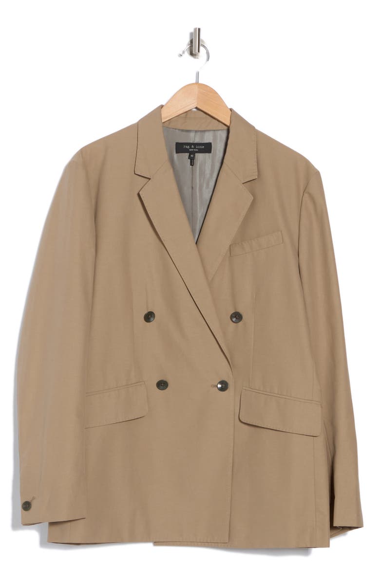 rag & bone Double Breasted Blazer, Alternate, color, Dark Taupe