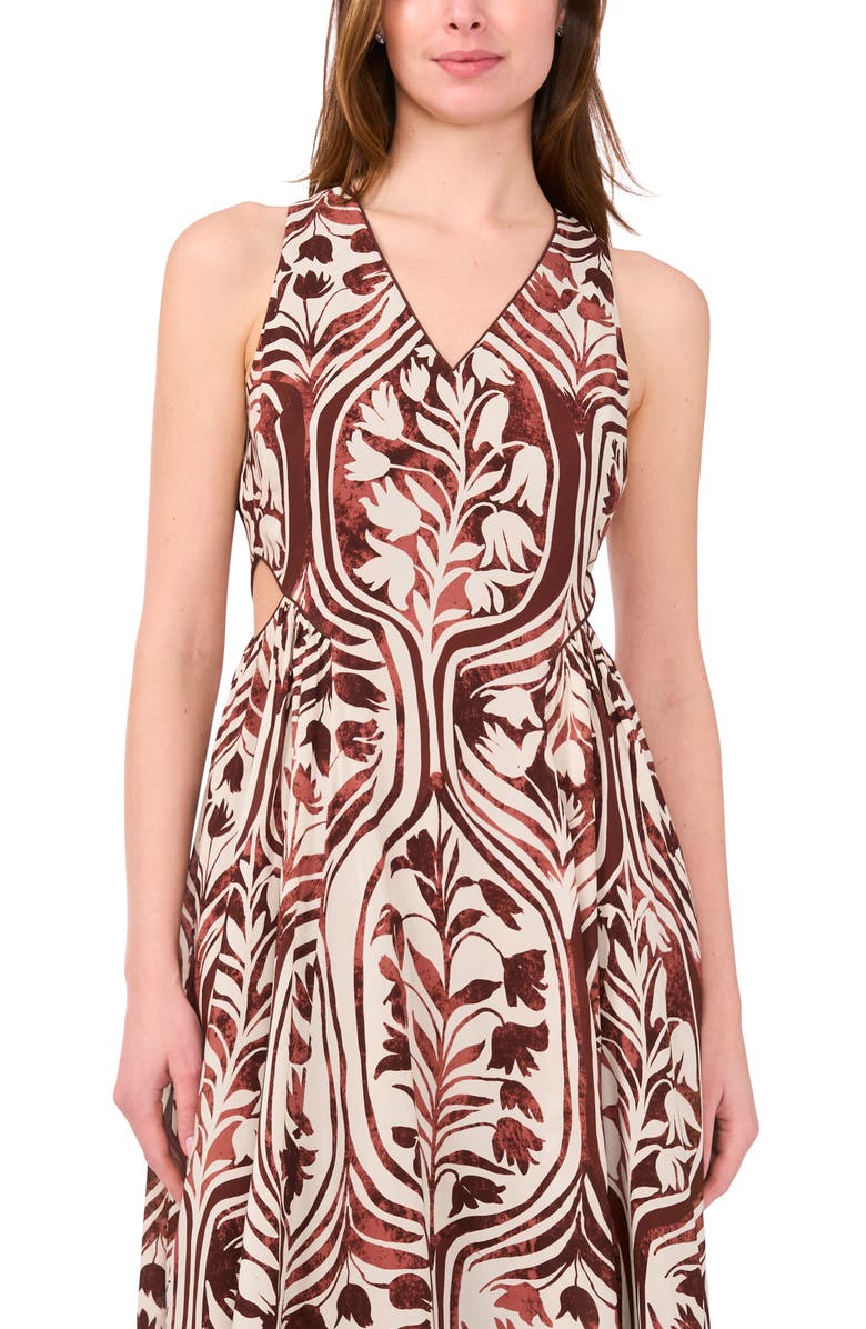 Parker The Camila Cutout Midi Dress, Alternate, color, Coconut Brown