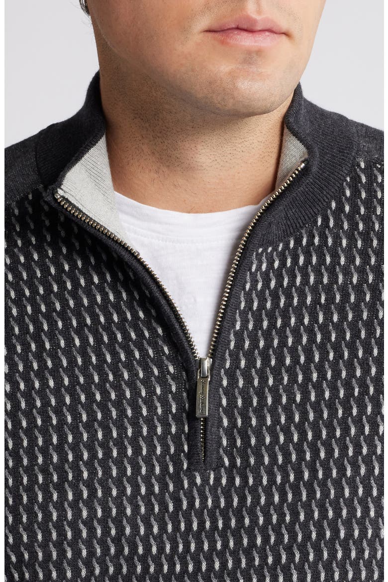 Coastal Shores Quarter Zip Sweater, Alternate, color, CHARCOAL