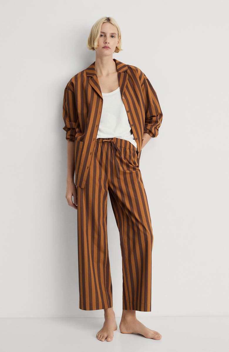 MANGO Stripe Cotton Pajama Pants, Alternate, color, 