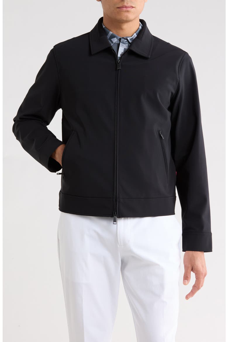 Zip Front Golf Jacket, Main, color, ONYX