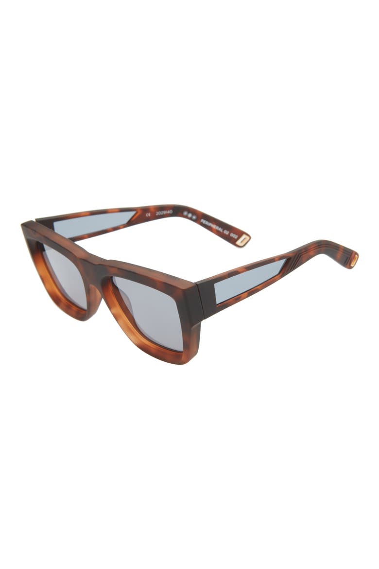 Unisex Peripheral 55mm Square Sunglasses, Alternate, color, DARK TORT RUBBER