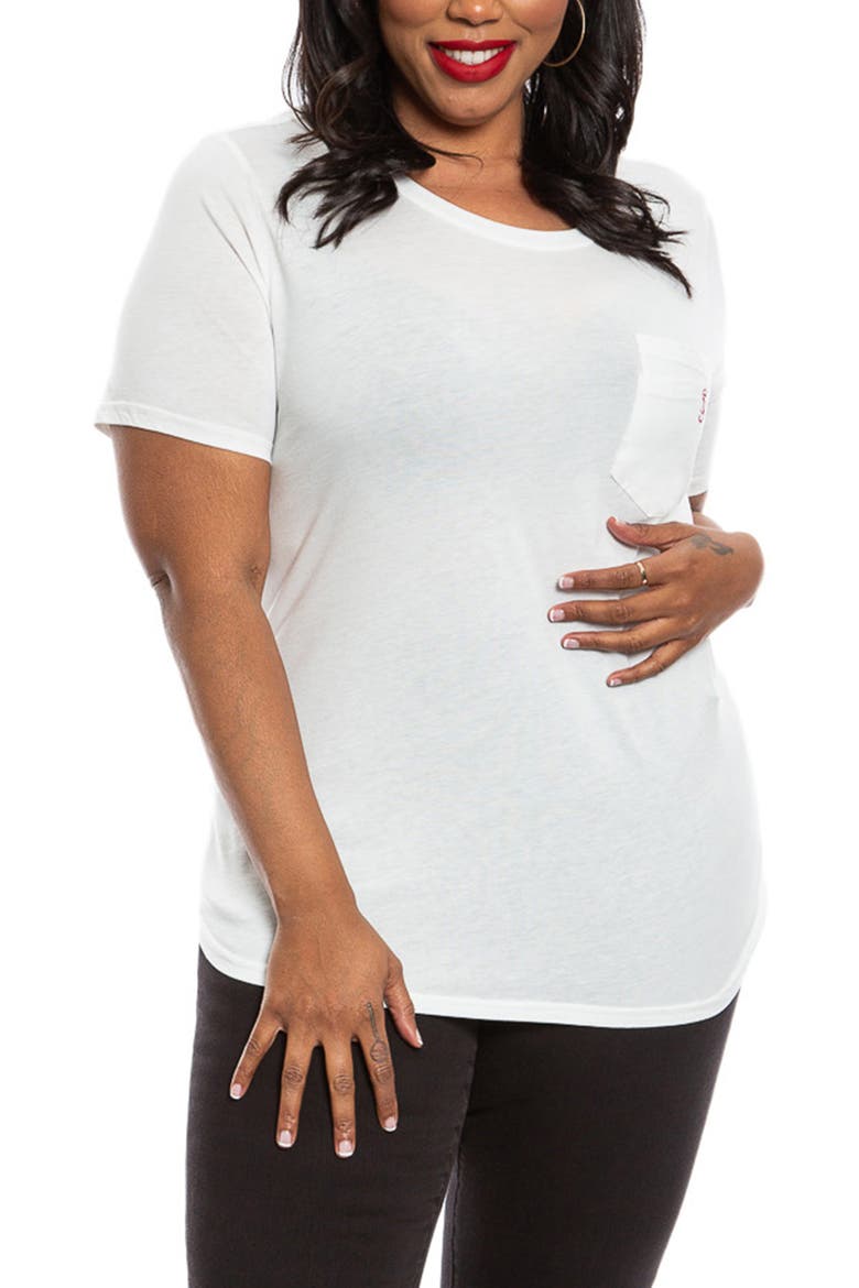 Crewneck Pocket T-Shirt, Main, color, WHITE