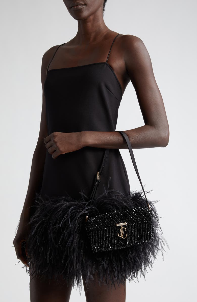 Jimmy Choo Mini Avenue Beaded Shoulder Bag, Alternate, color,