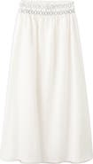 MANGO TEEN <p>Embroidered Smocked Waist Cotton Maxi Skirt</p>