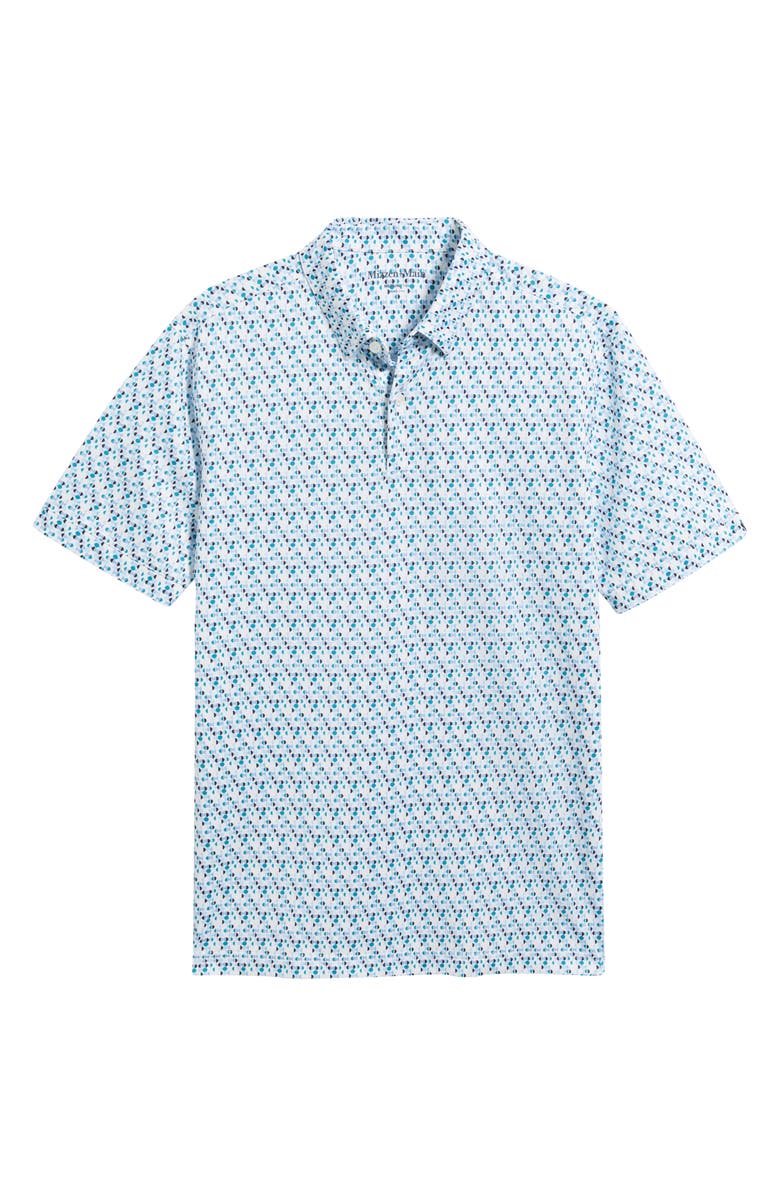Mizzen+Main Halyard Trim Fit Dot Print Polo, Alternate, color, White Broken Circle