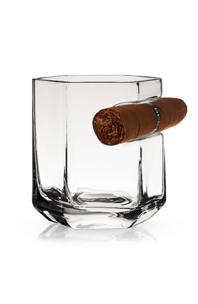 Viski Raye Crystal Cigar Glass, Alternate, color, Clear