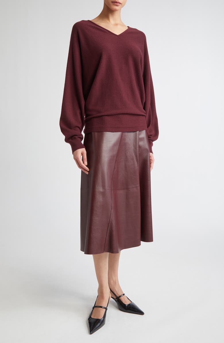 FFORME Selina Leather A-Line Skirt, Alternate, color,