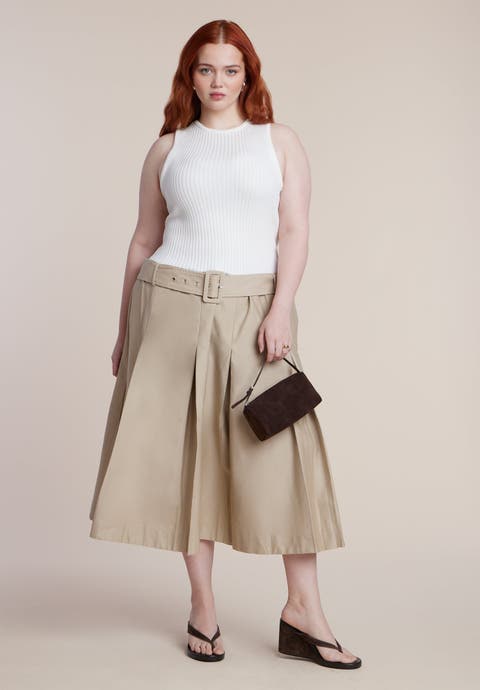 Combo Dress With Belt (Plus)