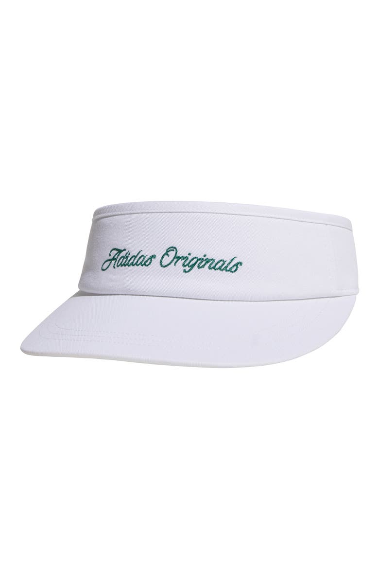 Signature Logo Visor, Main, color, WHITE/ BOLD GREEN