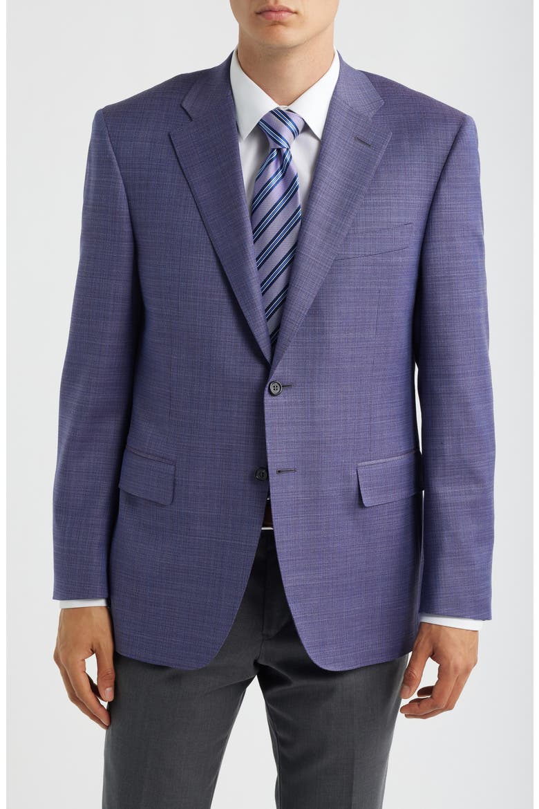 Siena Regular Fit Purple Mélange Wool Sport Coat, Main, color, LIGHT PURPLE