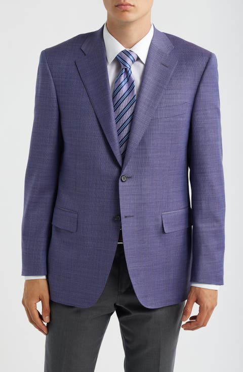 Siena Regular Fit Purple Mélange Wool Sport Coat