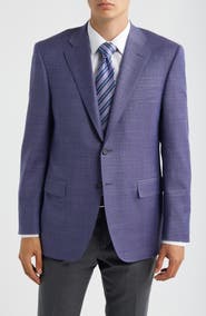 Canali Siena Regular Fit Purple Mélange Wool Sport Coat