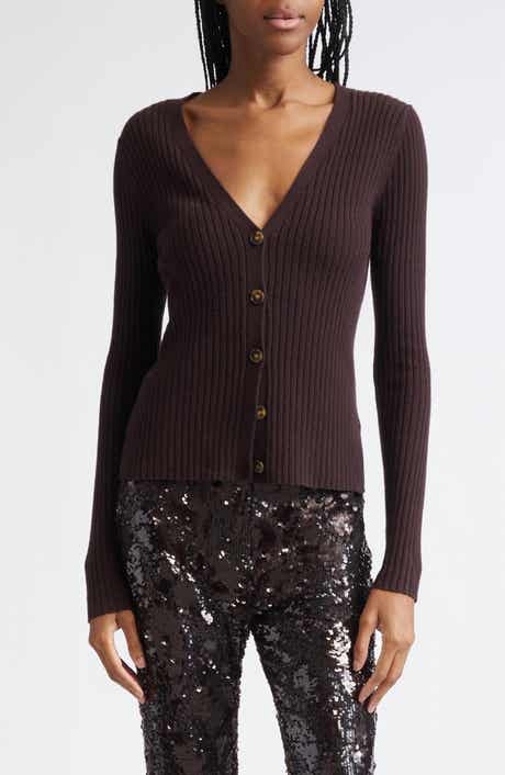 Veronica Beard Thelma Cashmere Rib Cardigan