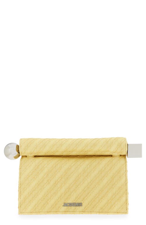 Jacquemus La Pochette Rond Carré Canvas Clutch in Light Yellow at Nordstrom