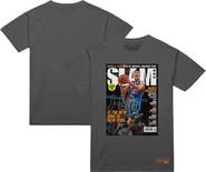 Mitchell & Ness Men's Mitchell & Ness Jeremy Lin Gray New York Knicks NBA Slam Cover T-Shirt