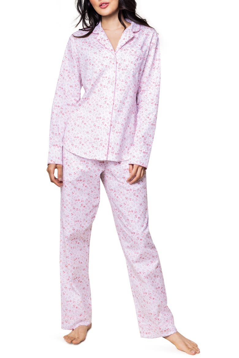 Dorset Floral Pajamas, Main, color, WHITE
