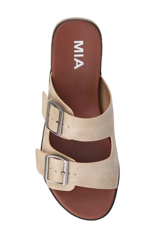 Mia Esei Slide Sandal In Dusty Soft Gold