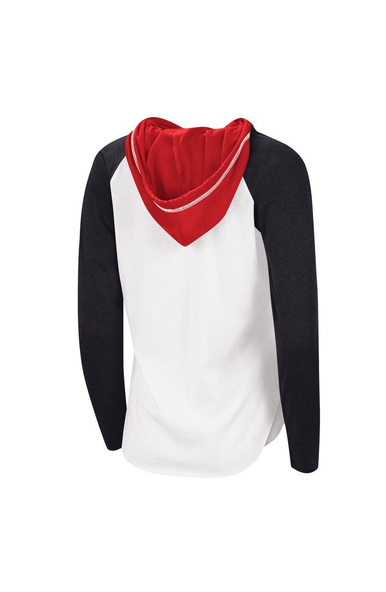 G-III 4HER BY CARL BANKS Women's G-III 4Her by Carl Banks White Toronto Raptors MVP Raglan Hoodie Long Sleeve T-Shirt, Alternate, color, White