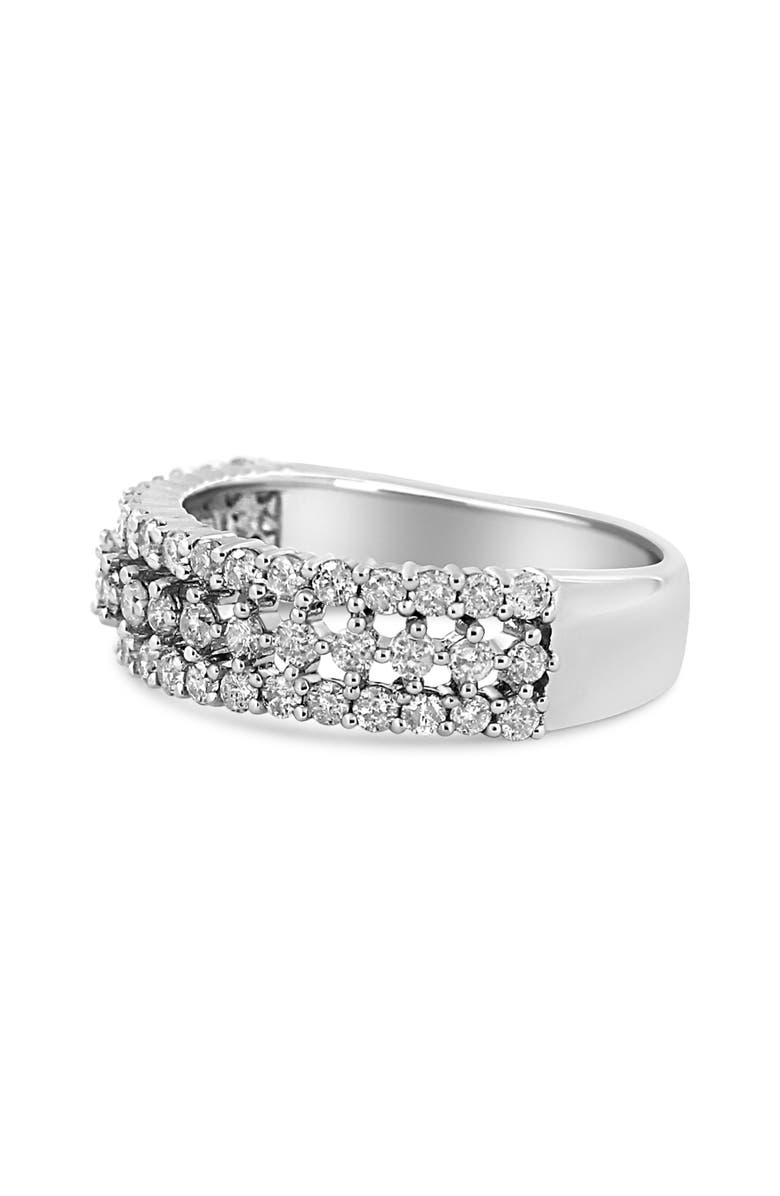 Haus of Brilliance 14K White Gold 1.0 Cttw Diamond Three Row Band Ring, Alternate, color, White