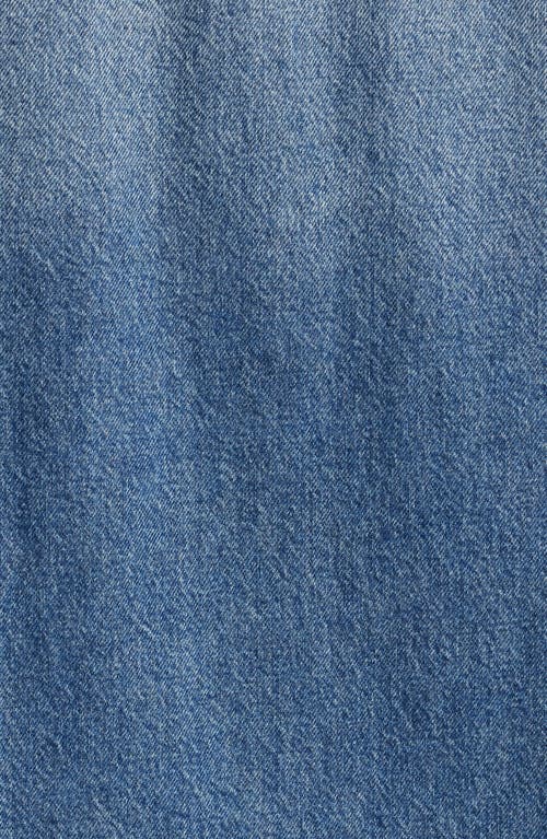 Frame Relaxed Double Pocket Denim Shirt Jacket In Blue