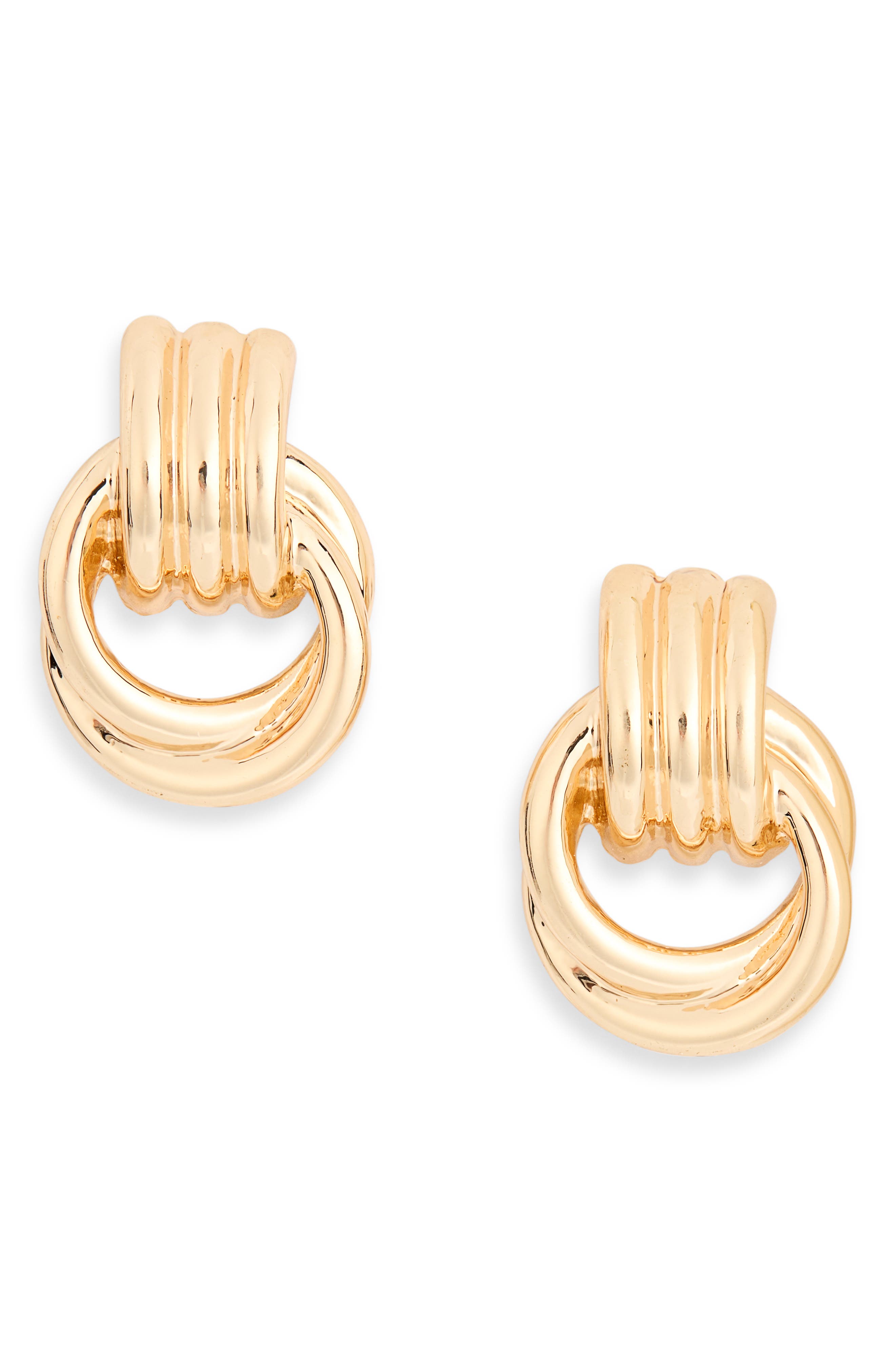 Interlocking Doorknocker Earrings