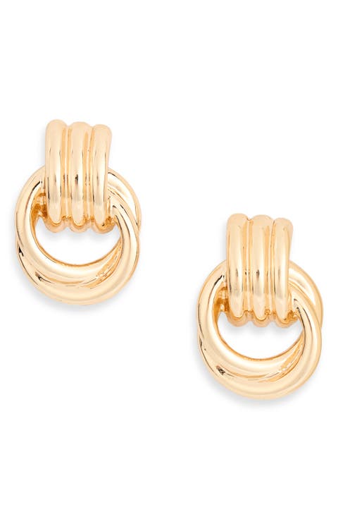 Interlocking Doorknocker Earrings