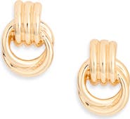 Ettika Interlocking Doorknocker Earrings