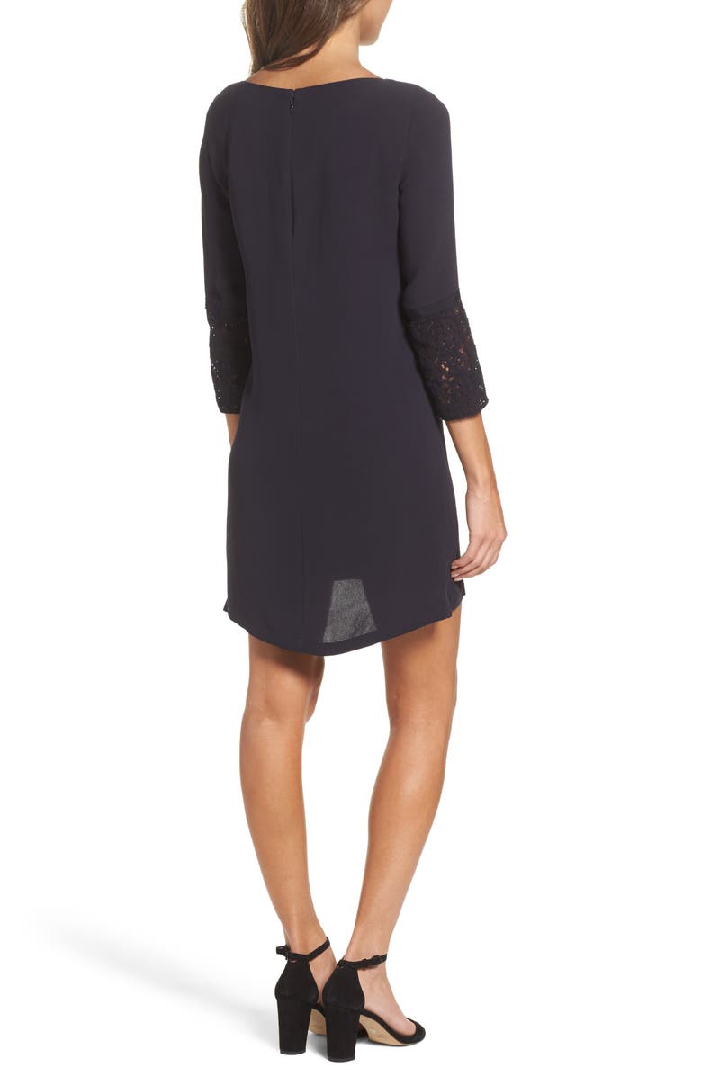 French Connection Ensor Crepe Shift Dress, Alternate, color, 