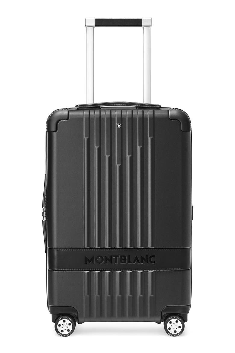#MY4810 Cabin Trolley Compact Carry-On Spinner Luggage, Main, color, BLACK