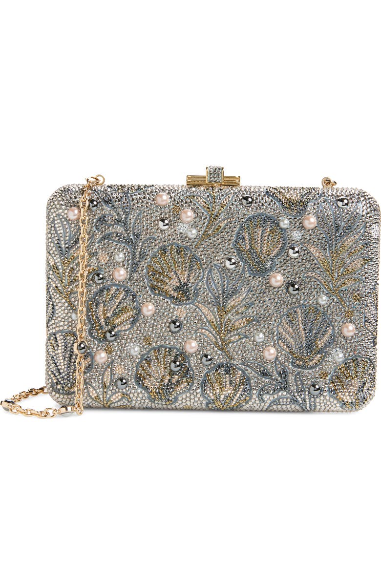 JUDITH LEIBER COUTURE Shelby Slim Slide Clutch, Main, color, Champagne Venus Mult