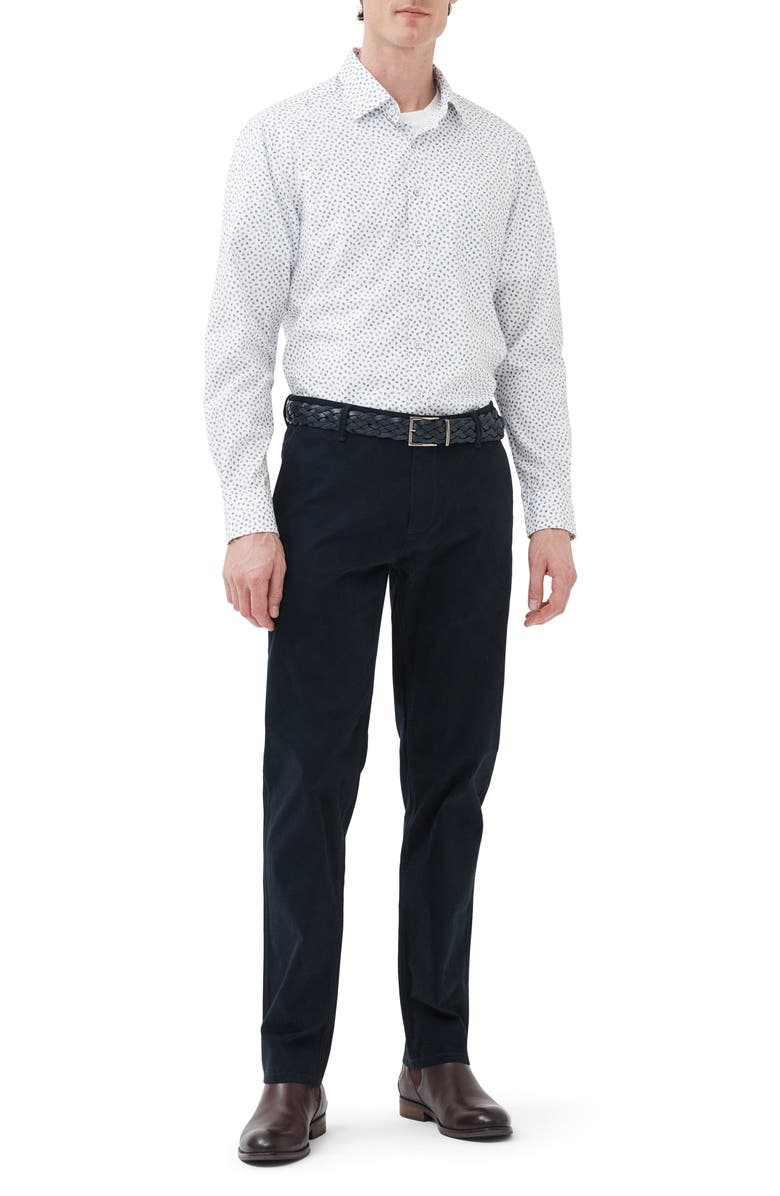 Rodd & Gunn Cove Road Leaf Print Button-Up Shirt, Alternate, color, Quartz