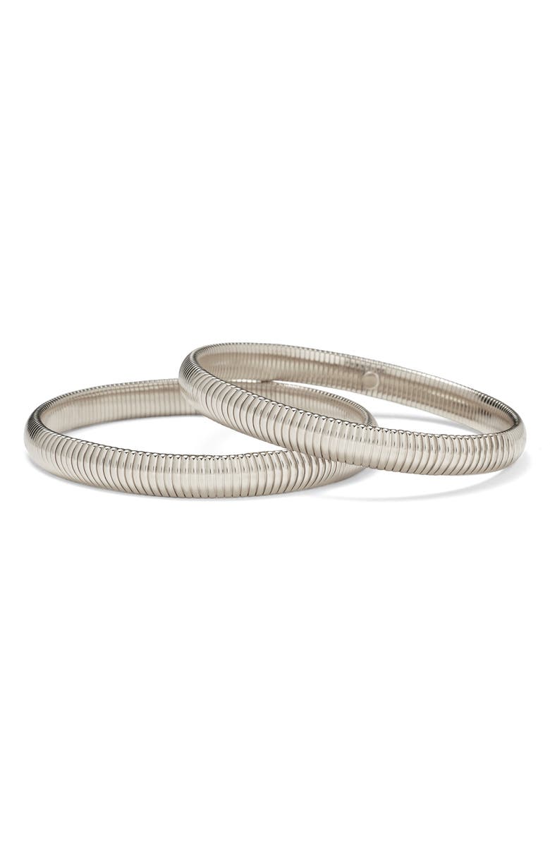Lady Grey Cobra Set of 2 Bracelets, Main, color, Silver