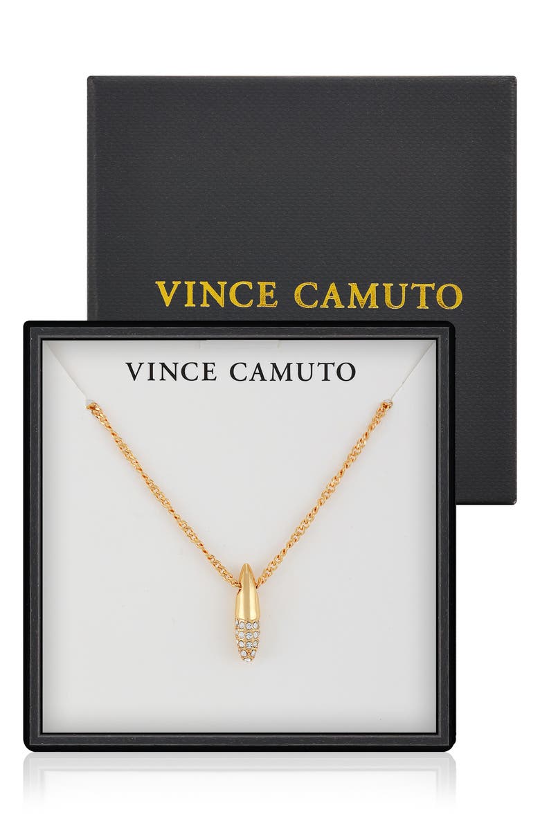 Vince Camuto Crystal Pendant Chain Necklace, Main, color,